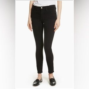 Frame Denim Le High Skinny Jeans. Black, Size 27.